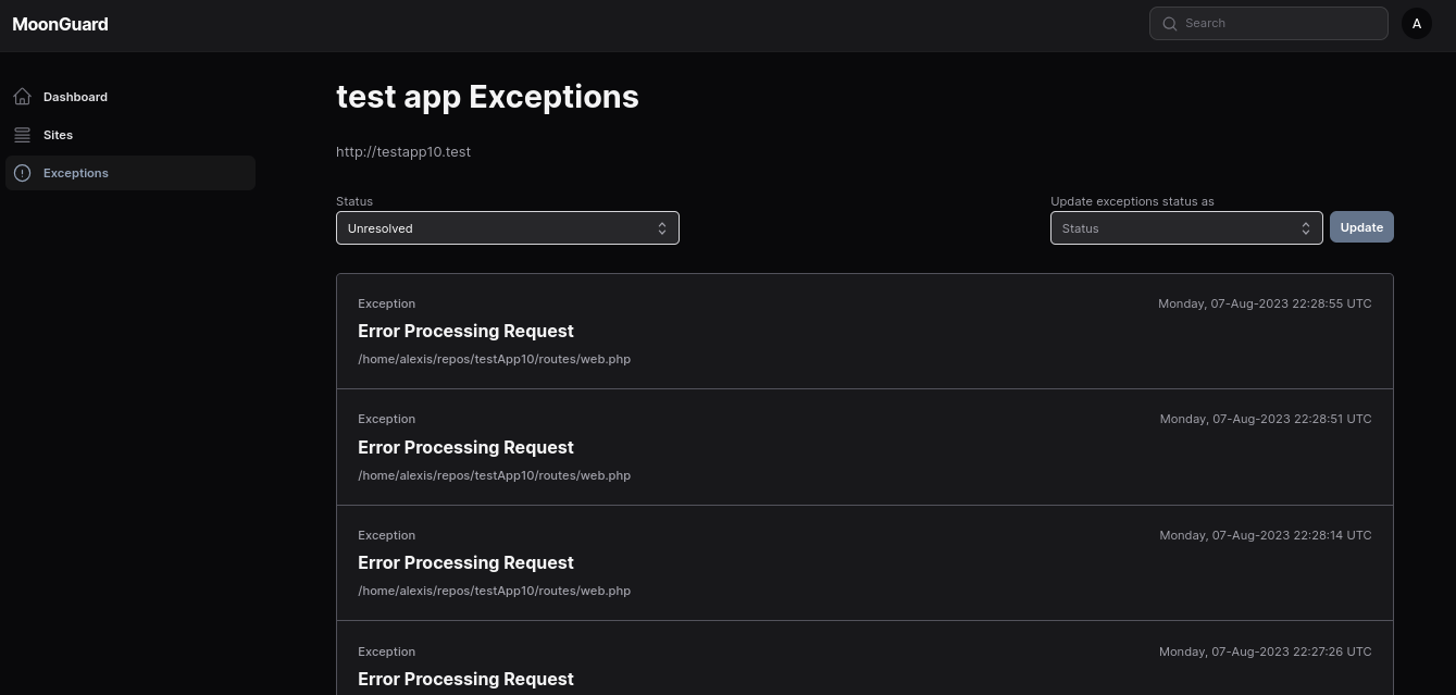 exceptions-app-list