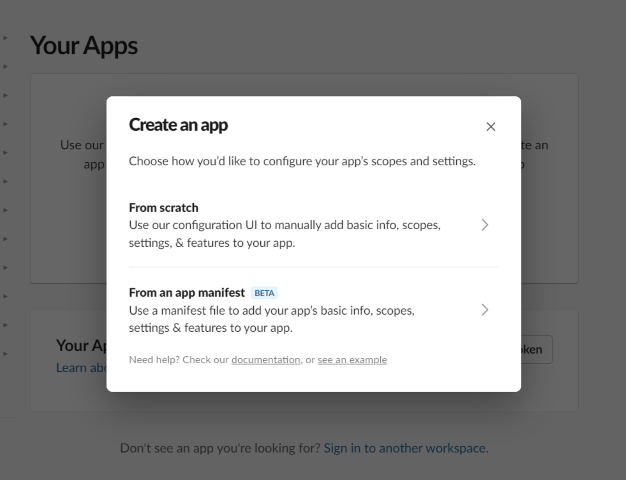 Create an App from scratch